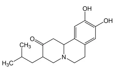 9,10-dihydroxy-3-isobutyl-3,4,6,7-tetrahydro-1H-pyrido[2,1-a]isoquinolin-2(11bH)-one Chemical structure